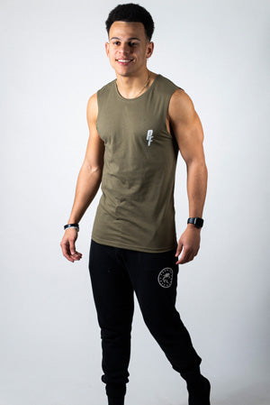 Motivator Military Green Muscle Tank